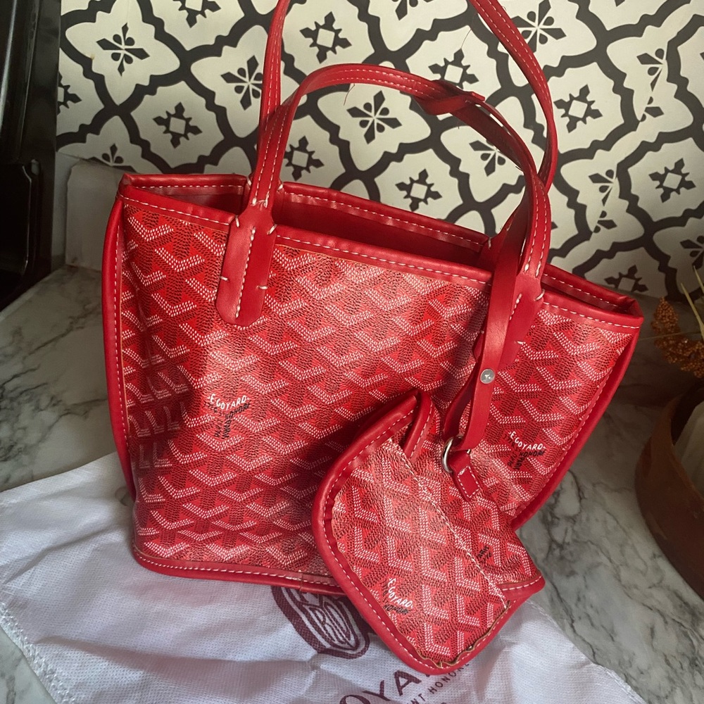 Mini red cute tote